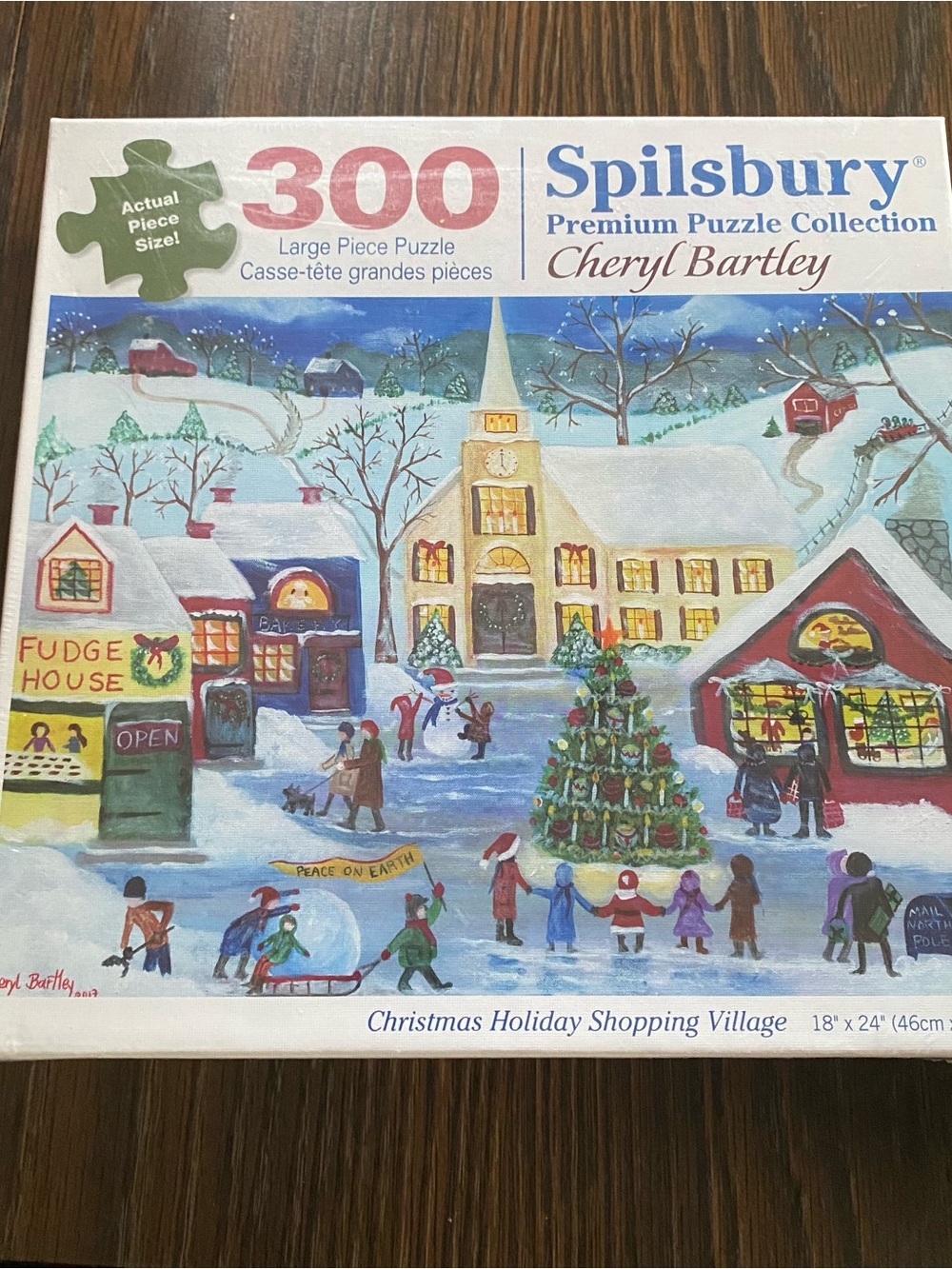 New Spilsbury 300-Piece Christmas Holiday Shopping Village Puzzle - Multi